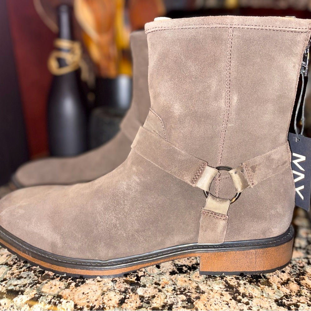 Marc New York Brown Suede Harness Ankle Boots 13